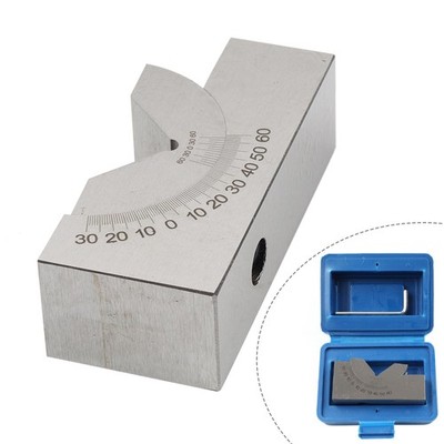 Adjustable Angle V Block 0 to 60° Precision Gauge Micro Milling Setup + Wrench