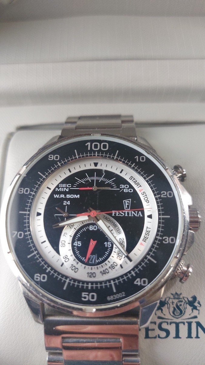 Montre Festina Chrono 6830 Pour Homme - Occasion Avec Coffret, Légères Rayures