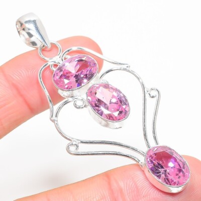Pendentif Argent Sterling 925 Fait Main Avec Topaze Mystique (Inde) - Neuf
