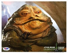 JOHN COPPINGER Signed STAR WARS "Jabba The Hutt" 8x10 Official Pix 8x10 PSA/DNA