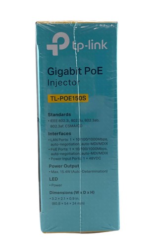 NUEVO - TP-Link Gigabit 100m PoE Power Over Ethernet Inyector 802.3af TL-POE150S - Imagen 4 de 5
