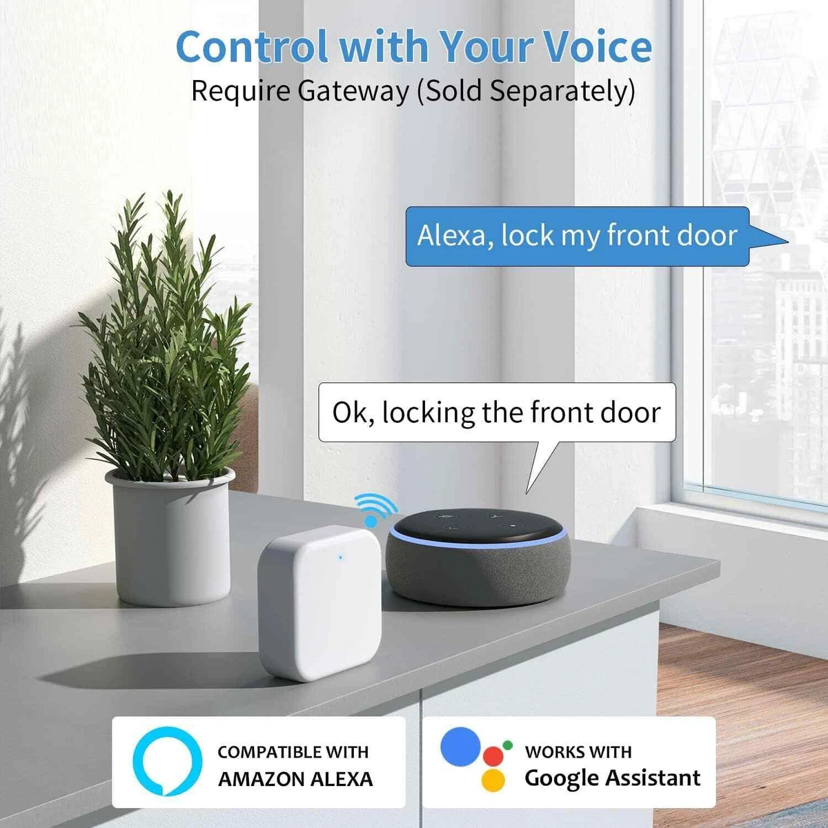 Smart Lock Fingerprint Alexa, Google Assistant Door Lock