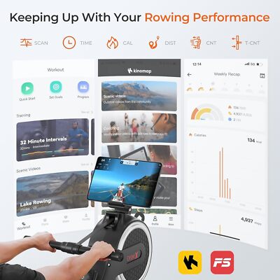 Produktbild von Rudergerät Für Zuhause, Rudermaschine Heimtrainer Mit 12