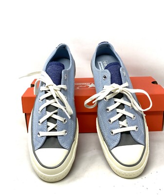 Converse Chuck 70 OX Shoes Low Top Canvas Blue Women Size Sneakers