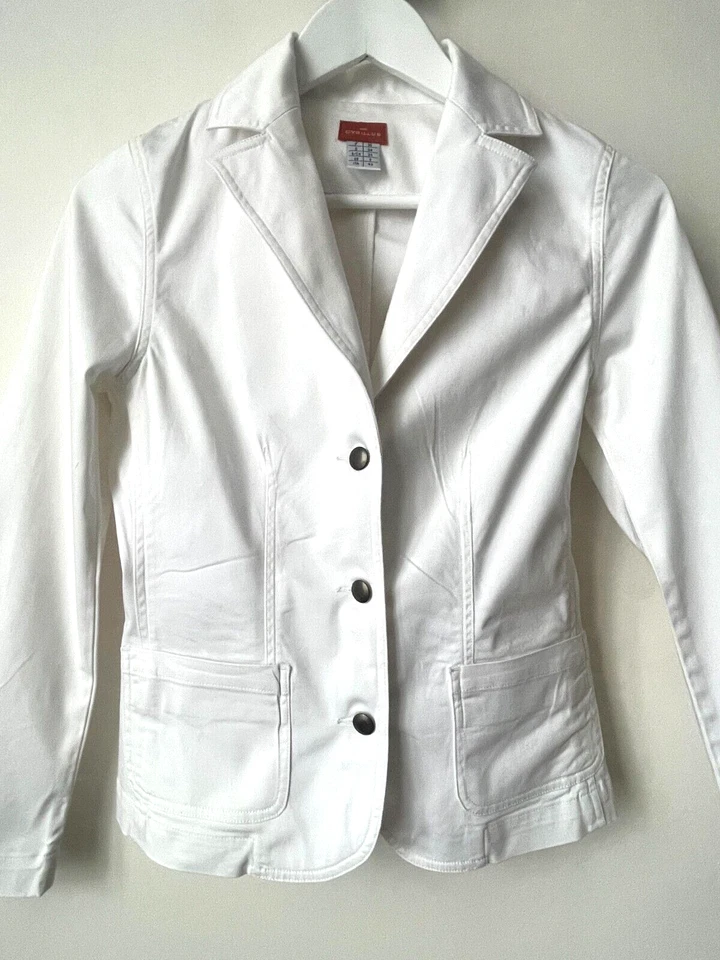 Veste Blanc Cyrillus T36 Coton élasthanne Excellent état - Photo 2/4