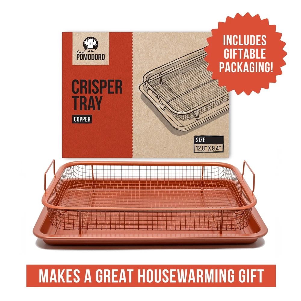 Copper Air Fryer Tray for Toaster Oven and Convection Baking