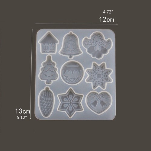 Llavero colgante de silicona molde de resina arte de Navidad fundición alces artesanías - Imagen 6 de 7