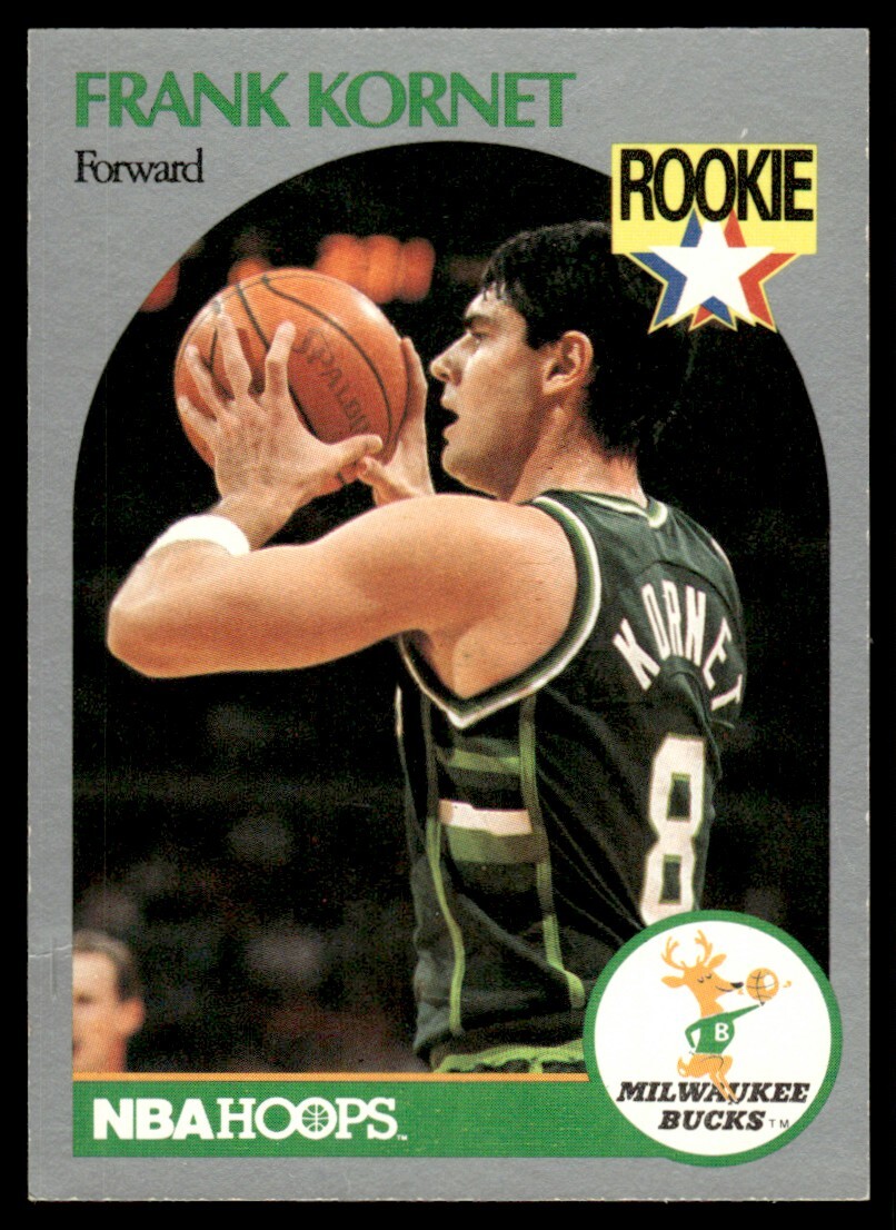 1990-91 NBA Hoops #176 Frank Kornet Rookie Milwaukee Bucks | eBay
