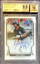 2014 Bowman Chrome Jose Abreu Base Rookie Auto RC BGS 9.5/10 CHI Sox True Gem+