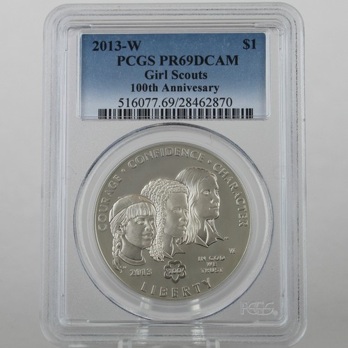 2013-W $1 Girl Scouts of the USA Centennial Proof Silver Dollar PCGS PR 69 DCAM - Picture 7 of 12