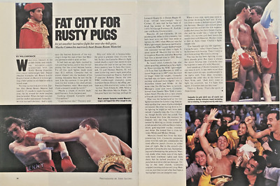 Macho Camacho vs Ray Boom Boom Mancini Vintage 1989 Magazine Article