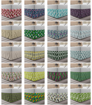 Ambesonne Exotic Hawaii Bedskirt Elastic Wrap Around Skirt Gathered Design