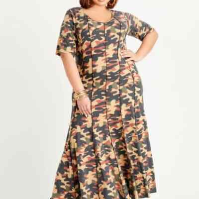 ashley stewart casual dresses on sale Ashley Stewart Flounced Lace Puff Sleeved Dress