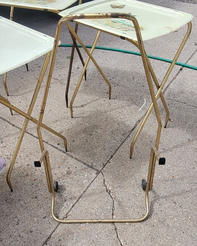 Vintage CalDak Mid Century Fiberglass TV Trays eBay