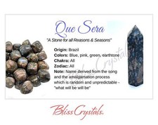 QUE SERA Crystal Information Card, Double sided #HC177