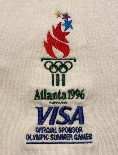Vintage Dolphin Cove Sommer Olympische Spiele Atlanta 1996 Herren Poloshirt Größe L USA - Bild 4 von 16