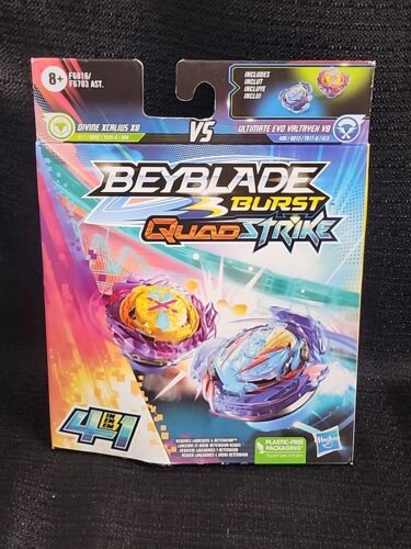 Beyblade Burst QuadStrike Ultimate Evo Valtryek V8 & Divine Xcalius X8 Dual Pack - Afbeelding 1 van 8