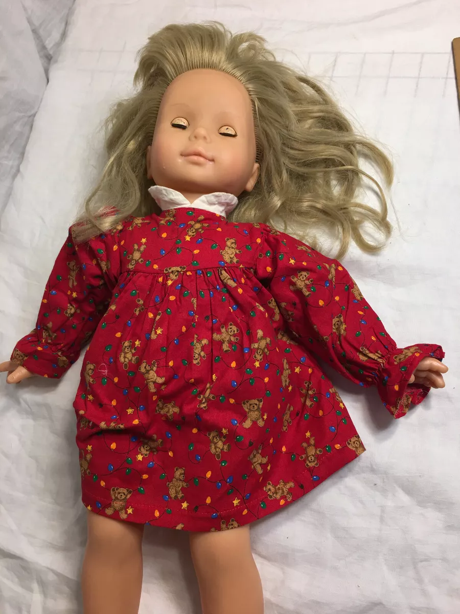 Vintage Gotz Puppe Girl Doll G tz Blonde Brown Eyes 20