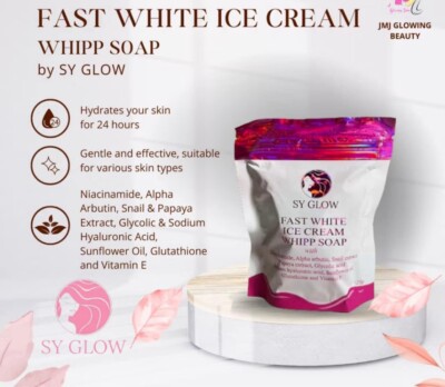 2x SY GLOW Fast White Ice Cream Whipp Seife, 125g