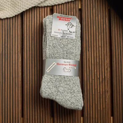 GOWITH Wool Socks Men's Thick 3 Pairs Norwegian Thermal Winter Crew Socks for Men