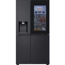 LG GSXE91EVAD InstaView™ 91cm Frost Free American Fridge Freezer Black Steel D
