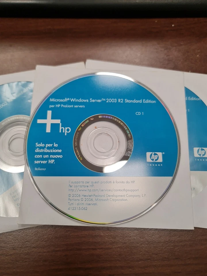 Microsoft windows server 2003 R2 standard edition cd 1 412315-062 ORIGINALE - Image 2 of 2
