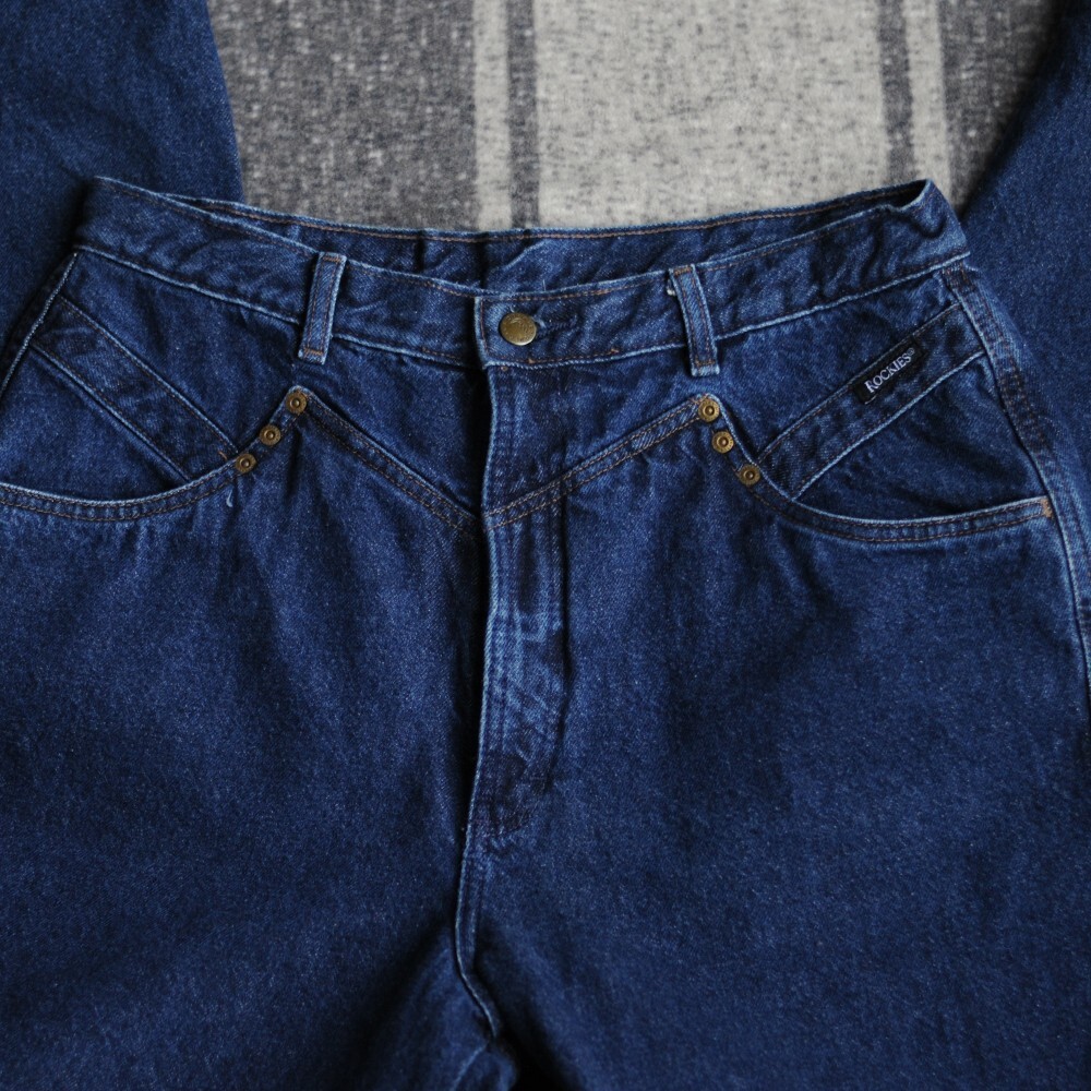 NWOT Rocky Mountain Vintage High Waisted Dark Wash Jeans 34 eBay