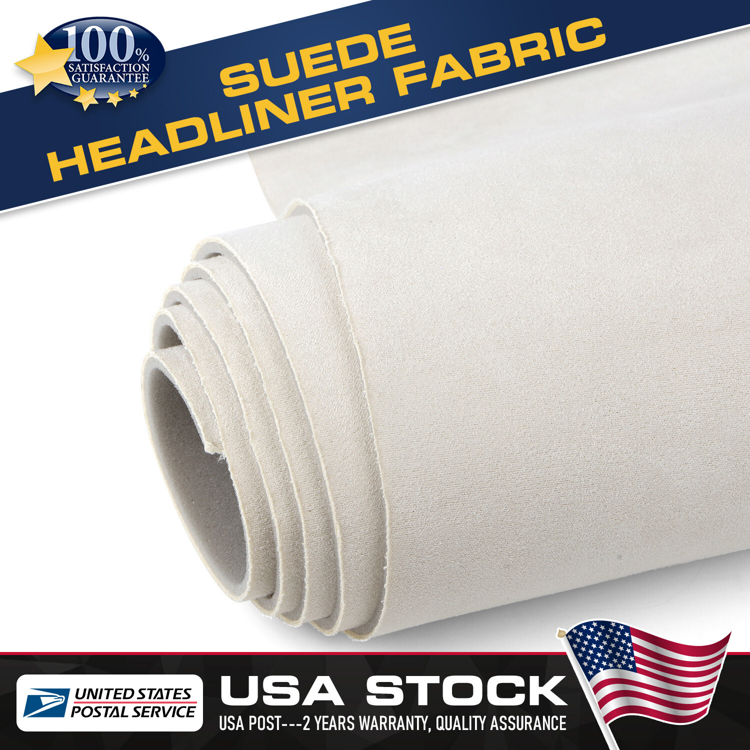 Suede Fabric Backed Foam Durable Car Roof Headliner Fabric Upholstery DIY New