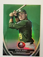 2013 Bowman Platinum Chrome Prospects Green Refractors #BPCP70 Renato Nunez /399