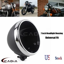 Motorcycle 7" Headlight Shell Housing Bucket For Harley Dyna Softail Sportster