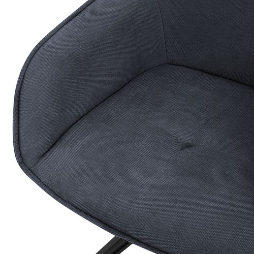 2x Sedia sala da pranzo nero poltroncina per salotto cucina girevole 360° sedie - Foto 5 di 7
