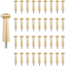 36PCS Wooden Shaker Peg Wood Screw-2.95 Inch on Shaker Pegs Unfinished Wood Shak