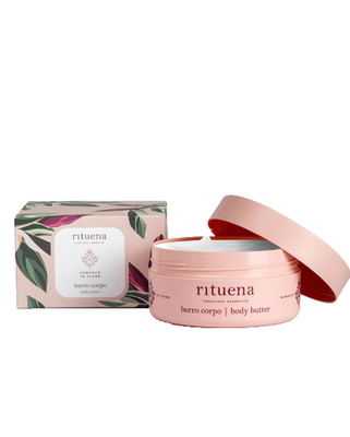 RITUENA Körperbutter Damast in Blüte 250ml Sheabutter Feuchtigkeitsspendend duftend
