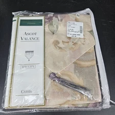 Croscill Ascot Valance Window Treatment 40x25 Classics Cassis Plum Amethyst Curt