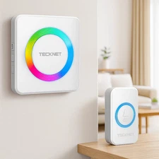 Wireless Doorbell 1300ft Range 60 Chimes IP65 Waterproof 120dB for Home Office