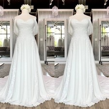 Elegant Wedding Dresses Off The Shoulder Chiffon Sweep Train Bridal Gowns