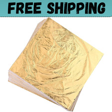 GOLD Leaf 100 Sheets Genuine 24K999 1000 Food Gilding Pure Leaves For Decoration