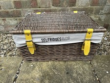 Selfridges  Wicker Hamper Basket with liner