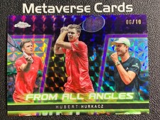 2025 Topps Chrome Tennis From All Angles Hubert Hurkacz Purple Geometric Ref /10