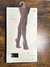 Fashion Tights Light Sparkle M/L Women's Black Pantyhose