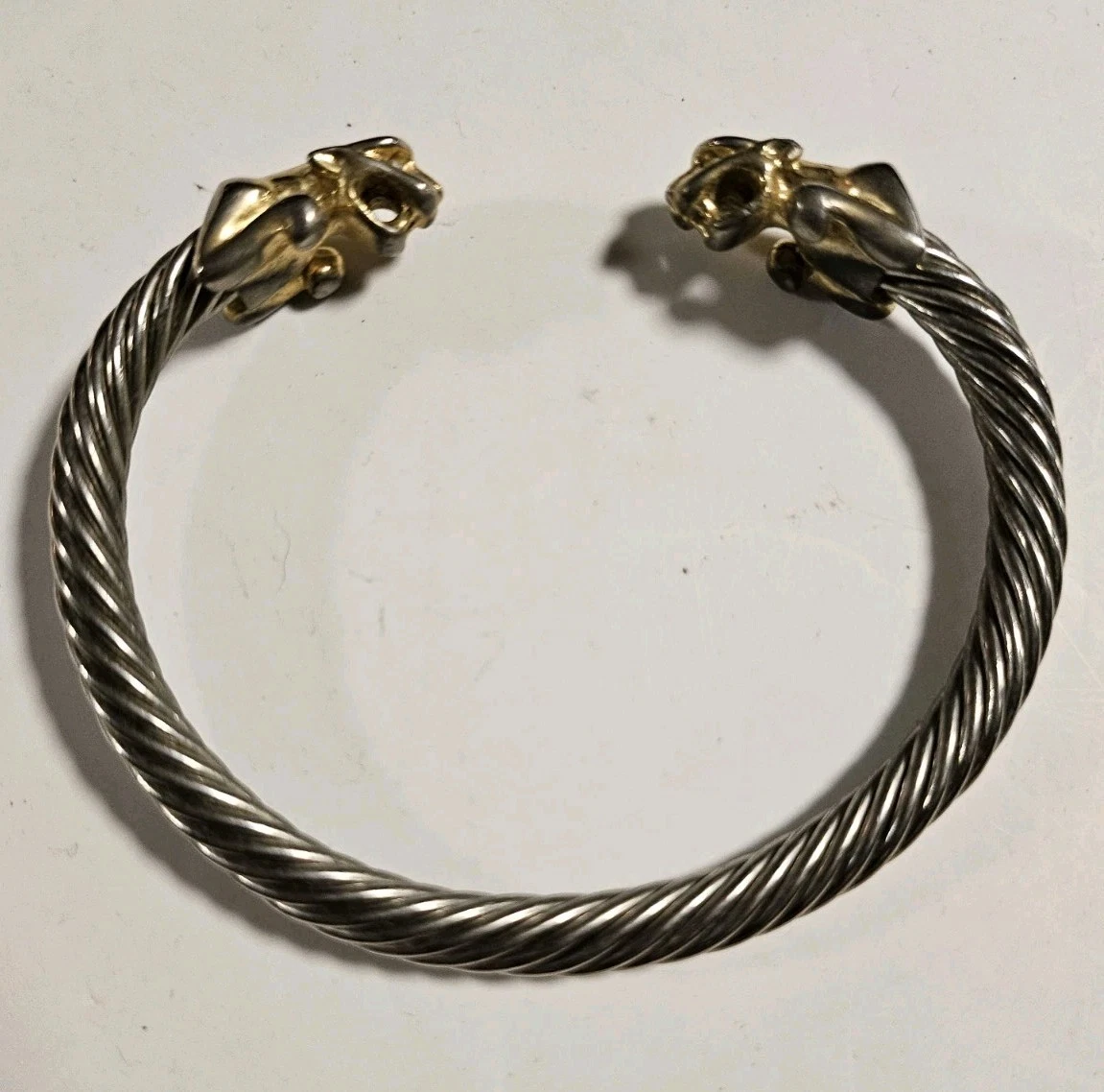 Lot De 3 Bracelets Vintage Années 80 - Style YéYé, Motifs Corne, Panthère Et Ressort - Occasion
