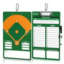 Baseball Lineup Board, Double-Sided Clipboard for Coaches, Dry Erase Lineup B...
