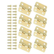8Pcs 3/4" Gold Tone Butt Hinges CABINET DRAWER Mini Jewelry Box Hinge with Screw