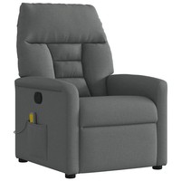 Massage-Relaxsessel Stoff Dunkelgrau Sessel Mit Schwingfunktion