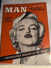 MARILYN MONROE -MODERN MAN MARCH 1955 GREAT SEPIA TONE PHOTO COVER MAGAZINE!!