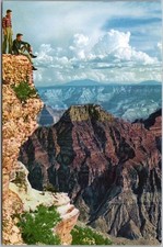Vintage 1940s UNION PACIFIC RAILROAD Ad Postcard "North Rim of the Grand Canyon"