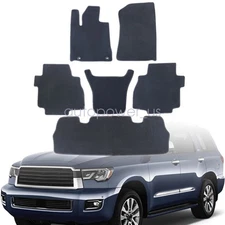 New Fits 2008-2022 Toyota Sequoia Front Rear Floor Mats Carpet Waterproof Velour