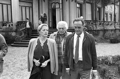 Dino Risi talking to French actor Philippe Leroy Italian actress V- Old Photo