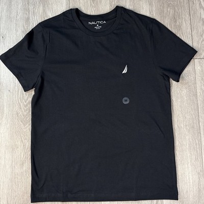 Nautica Men s OTB True Black Summer T-Shirt Crew Neck Short Sleeve New Medium