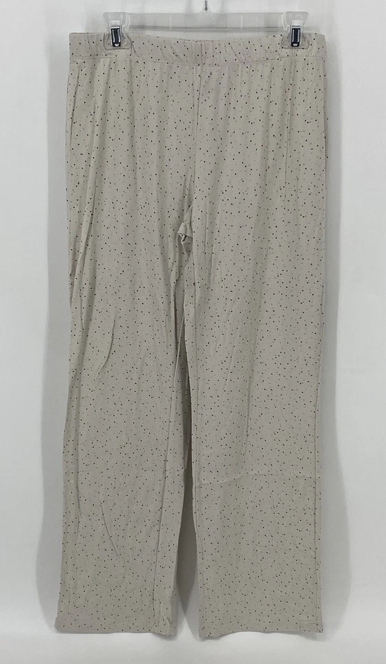 Conjunto de 2 piezas de pijama Maidenform crema a lunares con botones/pantalones tirar nuevos con etiquetas mediano Foto 3 de 4